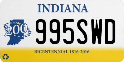 IN license plate 995SWD