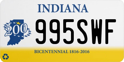 IN license plate 995SWF