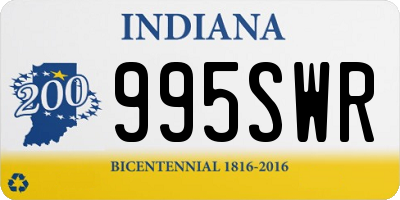 IN license plate 995SWR