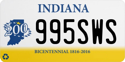 IN license plate 995SWS