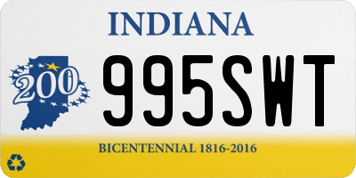 IN license plate 995SWT