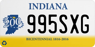 IN license plate 995SXG