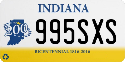 IN license plate 995SXS