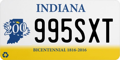 IN license plate 995SXT