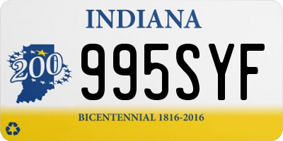 IN license plate 995SYF