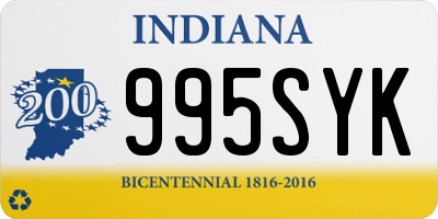 IN license plate 995SYK