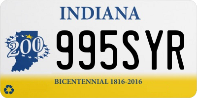 IN license plate 995SYR