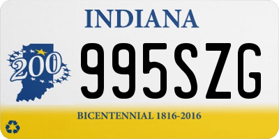 IN license plate 995SZG