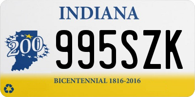 IN license plate 995SZK