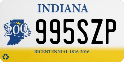 IN license plate 995SZP