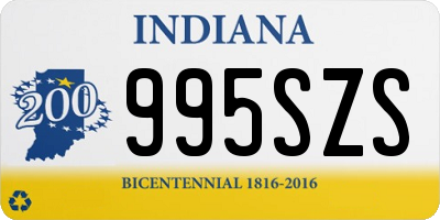 IN license plate 995SZS