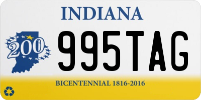 IN license plate 995TAG