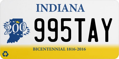 IN license plate 995TAY