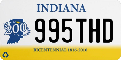 IN license plate 995THD