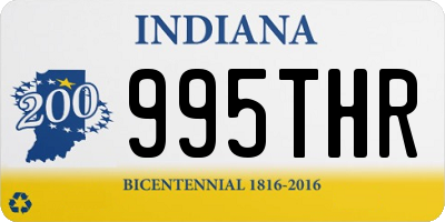 IN license plate 995THR