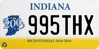 IN license plate 995THX