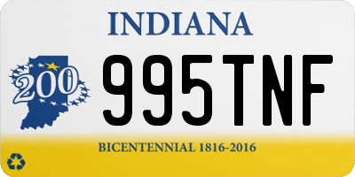 IN license plate 995TNF