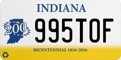 IN license plate 995TOF