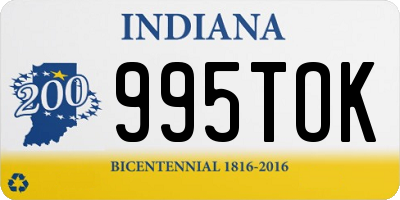 IN license plate 995TOK