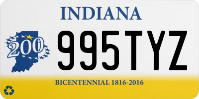 IN license plate 995TYZ