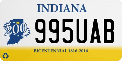 IN license plate 995UAB