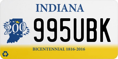 IN license plate 995UBK