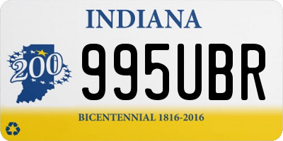 IN license plate 995UBR