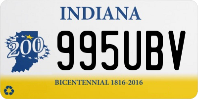 IN license plate 995UBV