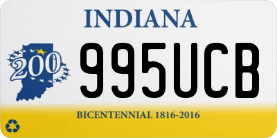 IN license plate 995UCB