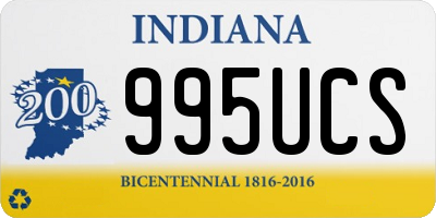 IN license plate 995UCS