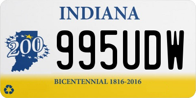 IN license plate 995UDW