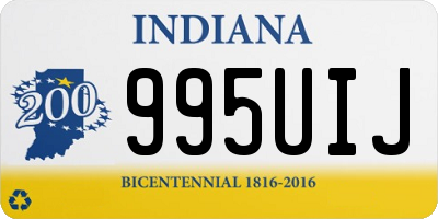 IN license plate 995UIJ