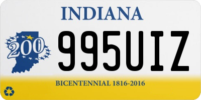 IN license plate 995UIZ