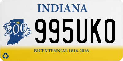 IN license plate 995UKO