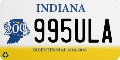 IN license plate 995ULA