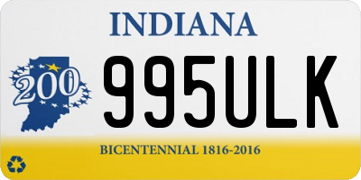 IN license plate 995ULK