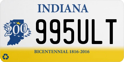 IN license plate 995ULT