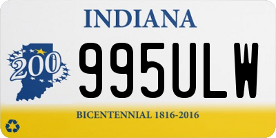 IN license plate 995ULW