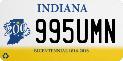 IN license plate 995UMN