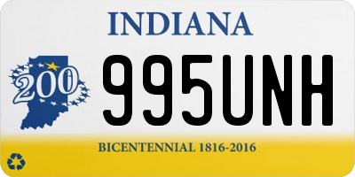 IN license plate 995UNH