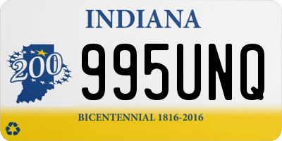 IN license plate 995UNQ