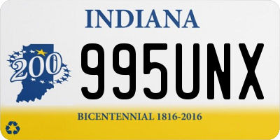 IN license plate 995UNX