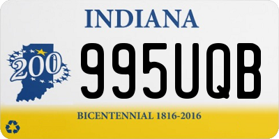 IN license plate 995UQB