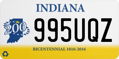 IN license plate 995UQZ