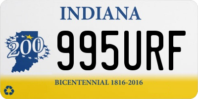 IN license plate 995URF