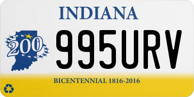 IN license plate 995URV