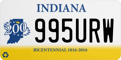 IN license plate 995URW