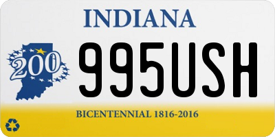 IN license plate 995USH