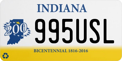 IN license plate 995USL