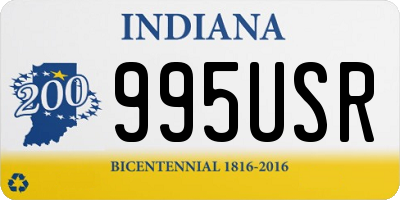 IN license plate 995USR